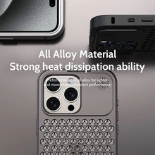 Load image into Gallery viewer, Aero Mesh Pro ® Metallic Alloy Shockproof Cooling Hybrid Case for iPhone 15 Series (Pro / Pro Max)