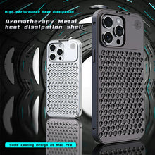 Load image into Gallery viewer, Aero Mesh Pro ® Metallic Alloy Shockproof Cooling Hybrid Case for iPhone 15 Series (Pro / Pro Max)