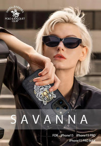 Santa Barbara Polo & Racquet Club ® Luxury Savana Series Leather Case for iPhone 15 Series