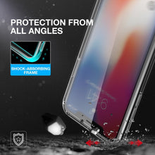 Load image into Gallery viewer, Apple iPhone X Premium Rainbow Aurora Transparent Tempered Glass Case Hard Shell Back Case