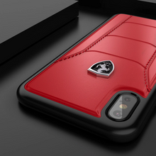Load image into Gallery viewer, Apple iPhone XS Max Luxury Ferrari Scuderia 488 Series Genuine Leather Back Case - RED