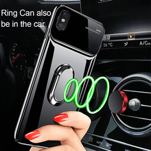 Load image into Gallery viewer, Apple iPhone X / XS Luxury Glossy Camera Lens Protection Case with Magnetic Ring Holder Cover