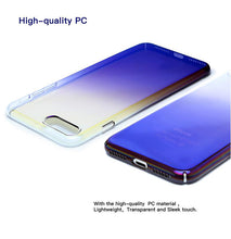 Load image into Gallery viewer, HENKS Luxury Blue Ray Laser Gradient Dual Color Hard Back Case Cover for Apple iPhone 7 Plus/ 8 Plus