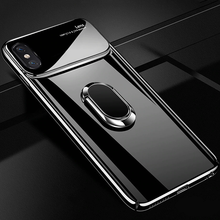 Load image into Gallery viewer, Apple iPhone X / XS Luxury Glossy Camera Lens Protection Case with Magnetic Ring Holder Cover