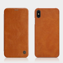 Load image into Gallery viewer, Apple iPhone XS Max Nillkin Qin Series Royal Leather Vintage Flip Case Cover