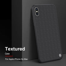 Load image into Gallery viewer, Apple iPhone XS Max Luxury Nylon Knitted Finish Back Case with Soft TPU Armour Frame - BLACK