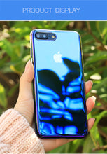 Load image into Gallery viewer, HENKS Luxury Blue Ray Laser Gradient Dual Color Hard Back Case Cover for Apple iPhone 7 Plus/ 8 Plus