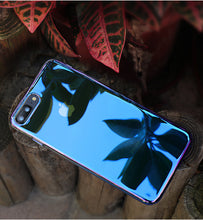 Load image into Gallery viewer, HENKS Luxury Blue Ray Laser Gradient Dual Color Hard Back Case Cover for Apple iPhone 7 Plus/ 8 Plus