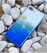 Load image into Gallery viewer, HENKS Luxury Blue Ray Laser Gradient Dual Color Hard Back Case Cover for Apple iPhone 7 Plus/ 8 Plus