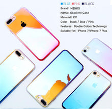 Load image into Gallery viewer, HENKS Luxury Blue Ray Laser Gradient Dual Color Hard Back Case Cover for Apple iPhone 7 Plus/ 8 Plus