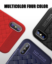Load image into Gallery viewer, Apple iPhone X Premium Classic Soft Silicone Ultra Slim Breathable Weaving Back Case Cover