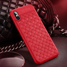 Load image into Gallery viewer, Apple iPhone X Premium Classic Soft Silicone Ultra Slim Breathable Weaving Back Case Cover