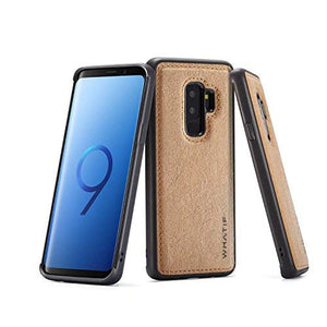 #WHAT IF Premium leather design Craft Back Case For Samsung S9PLUS.