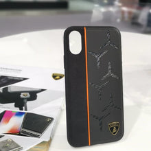 Load image into Gallery viewer, Apple iPhone X/XS Luxury Automobili Lamborghini Alcantra D11 Genuine Leather Back Case Cover
