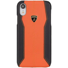 Load image into Gallery viewer, APPLE IPHONE XR LUXURY GENUINE LEATHER CRAFTED OFFICIAL LAMBORGHINI HURACAN D1 SERIES ANTI KNOCK BACK CASE COVER