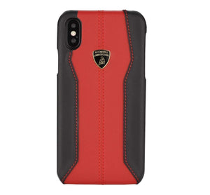 Apple iPhone X/XS Luxury Genuine Leather Crafted Official Lamborghini Huracan D1 Series Anti Knock Back Case Cover