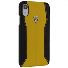 Load image into Gallery viewer, APPLE IPHONE XR LUXURY GENUINE LEATHER CRAFTED OFFICIAL LAMBORGHINI HURACAN D1 SERIES ANTI KNOCK BACK CASE COVER
