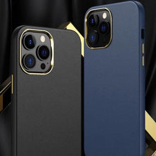 Load image into Gallery viewer, Luxury Edition Premium Leather Case with Metal Camera Ring for iPhone 13 Series