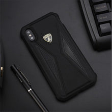Load image into Gallery viewer, Apple iPhone X/XS Luxury Automobili Lamborghini Genuine Leather & Carbon Fiber Back Case Cover