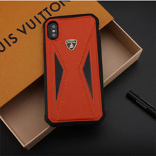 Load image into Gallery viewer, Apple iPhone X/XS Luxury Automobili Lamborghini Genuine Leather & Carbon Fiber Back Case Cover