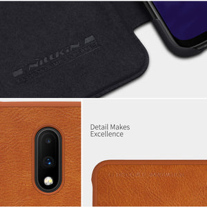 Premium Nillkin Qin Series Leather Flip case for Oneplus 7