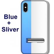 Load image into Gallery viewer, Apple iPhone X / XS Luxury Built In Magnetic Adsorption Bracket Back Case with Kickstand