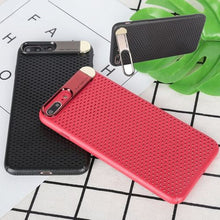 Load image into Gallery viewer, Henks Premium Ultra Slim Metal Back Camera Protection Kickstand Hollow Shell Bracket Back Case for Apple iPhone 7 Plus/ 8 Plus