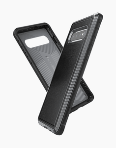 X-doria Defense LUX Military Grade Drop Tested, Anodized Aluminum, Leather case For Galaxy S10/ S10 PLUS Black