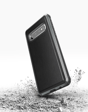 Load image into Gallery viewer, X-doria Defense LUX Military Grade Drop Tested, Anodized Aluminum, Leather case For Galaxy S10/ S10 PLUS Black