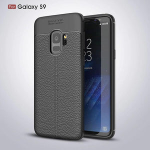 Samsung Galaxy S9 Luxury Anti-Shock Full Protective Leather Design TPU Back Case Cover