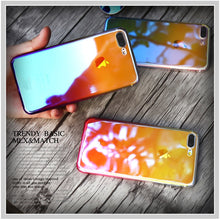 Load image into Gallery viewer, HENKS Luxury Blue Ray Laser Gradient Dual Color Hard Back Case Cover for Apple iPhone 7 Plus/ 8 Plus