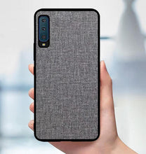 Load image into Gallery viewer, Samsung Galaxy A7 2018 Premium Fabric Canvas Soft Silicone Cloth Texture Back Case with Back Screen Guard