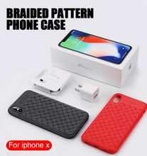 Load image into Gallery viewer, Apple iPhone X Premium Classic Soft Silicone Ultra Slim Breathable Weaving Back Case Cover
