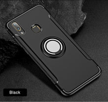 Load image into Gallery viewer, Vivo V9 Luxury Carbon Fiber Design Shockproof Hybrid Ring Holder Back Case