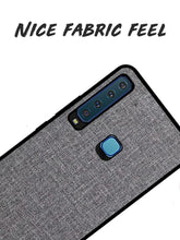 Load image into Gallery viewer, Samsung Galaxy A9 2018 Premium Fabric Canvas Soft Silicone Cloth Texture Back Case with Back Screen Guard