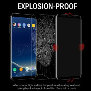 Samsung Galaxy S8 Plus Premium 5D Pro Full Glue Curved Edge Anti Shatter Tempered Glass Screen Protector