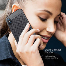 Load image into Gallery viewer, Apple iPhone X Premium Classic Soft Silicone Ultra Slim Breathable Weaving Back Case Cover