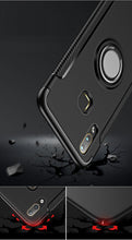 Load image into Gallery viewer, Vivo V9 Luxury Carbon Fiber Design Shockproof Hybrid Ring Holder Back Case