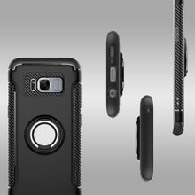 Load image into Gallery viewer, Samsung Galaxy S8 Plus Luxury Carbon Fiber Design Shockproof Hybrid Ring Holder Case