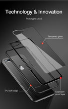 Load image into Gallery viewer, HENKS Premium Anti Scratch HD Clear 9H Hardness Tempered Glass Back Case Cover for Apple iPhone 7 Plus/ 8 Plus-- (White)
