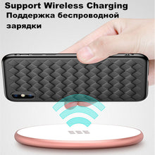 Load image into Gallery viewer, Premium Weaving Grid Breathable Soft Silicone Back Case Cover for Apple iPhone 7 Plus/ 8 Plus- BLACK