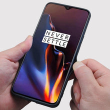 Load image into Gallery viewer, OnePlus 6T Premium Fabric Canvas Soft Silicone Cloth Texture Back Case with Back Screen Guard
