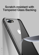Load image into Gallery viewer, HENKS Premium Anti Scratch HD Clear 9H Hardness Tempered Glass Back Case Cover for Apple iPhone 7 Plus/ 8 Plus-- (White)