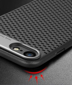 Henks Premium Ultra Slim Metal Back Camera Protection Kickstand Hollow Shell Bracket Back Case for Apple iPhone 7/8