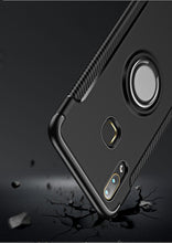Load image into Gallery viewer, Vivo V9 Luxury Carbon Fiber Design Shockproof Hybrid Ring Holder Back Case