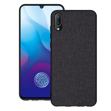 Load image into Gallery viewer, Vivo V11 Pro Premium Fabric Canvas Soft Silicone Cloth Texture Back Case with Back Screen Guard