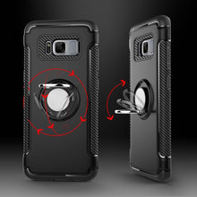 Load image into Gallery viewer, Samsung Galaxy S8 Plus Luxury Carbon Fiber Design Shockproof Hybrid Ring Holder Case