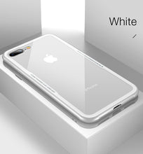 Load image into Gallery viewer, HENKS Premium Anti Scratch HD Clear 9H Hardness Tempered Glass Back Case Cover for Apple iPhone 7 Plus/ 8 Plus-- (White)