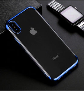 Apple iPhone XS Max Luxury Laser Plating Precision Thin Clear Hard Back Case