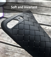 Load image into Gallery viewer, Premium Weaving Grid Breathable Soft Silicone Back Case Cover for Apple iPhone 7 Plus/ 8 Plus- BLACK